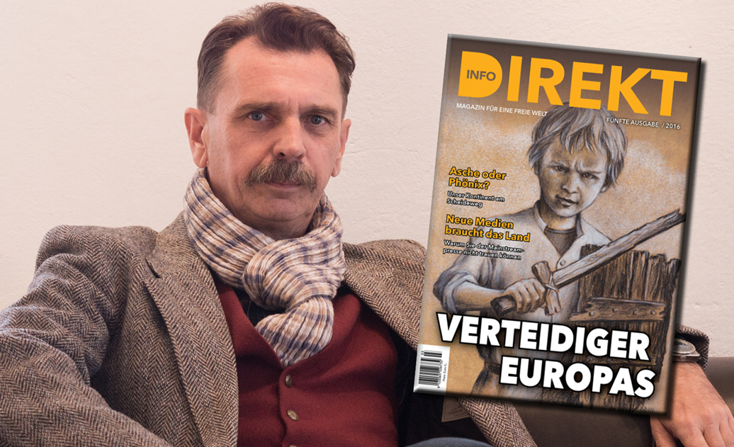 Odin Wiesinger zeichnete das Bild für die aktuelle Info-DIREKT Ausgabe