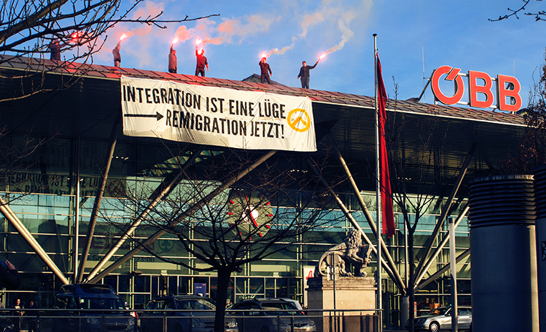 identitäre aktion bahnhof