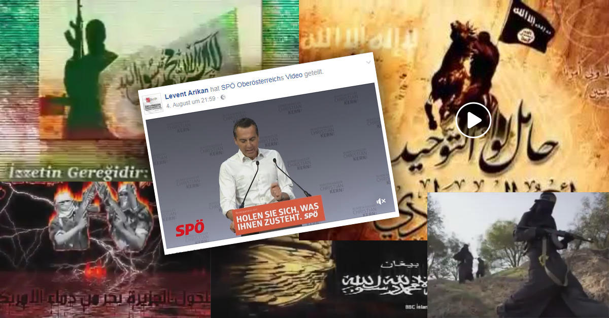 Ausschnitte aus dem von Levent Arikan verbreiteten Djihad-Film. Ansonsten teilt er gerne Inhalte der amtierenden SPÖ-Kanzler.