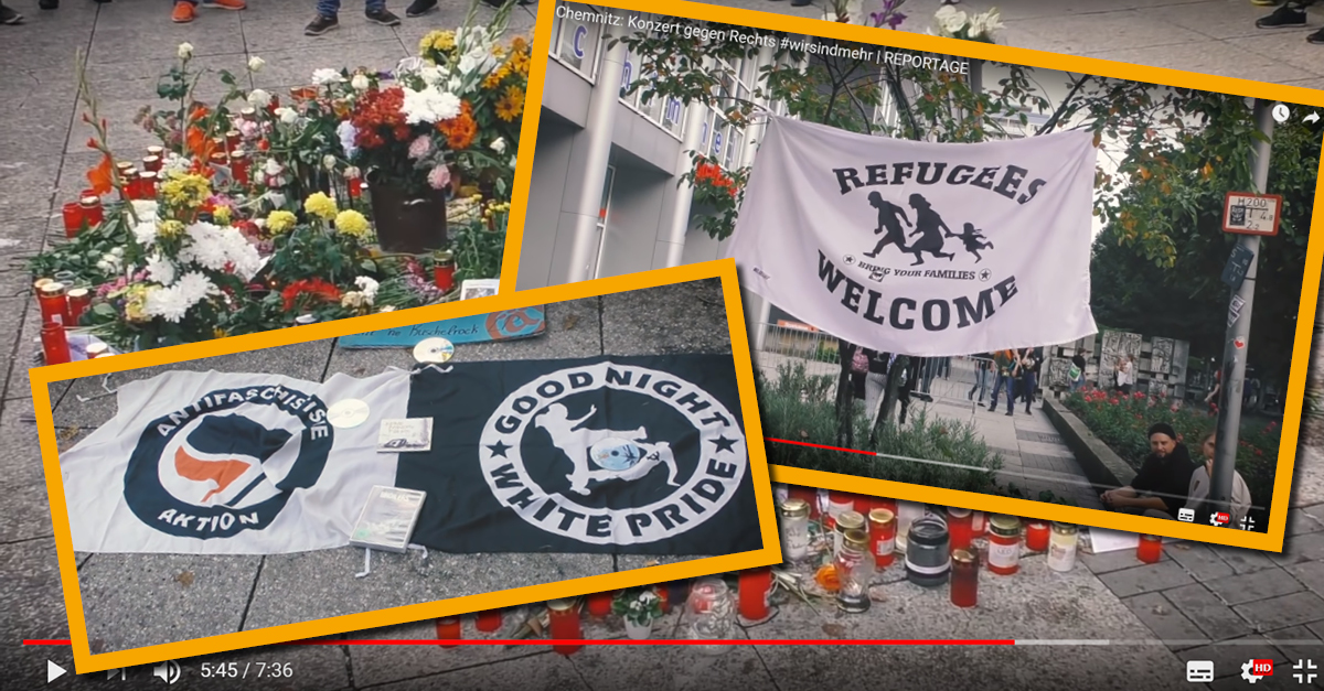 Antifa provoziert am tatort in chemnitz