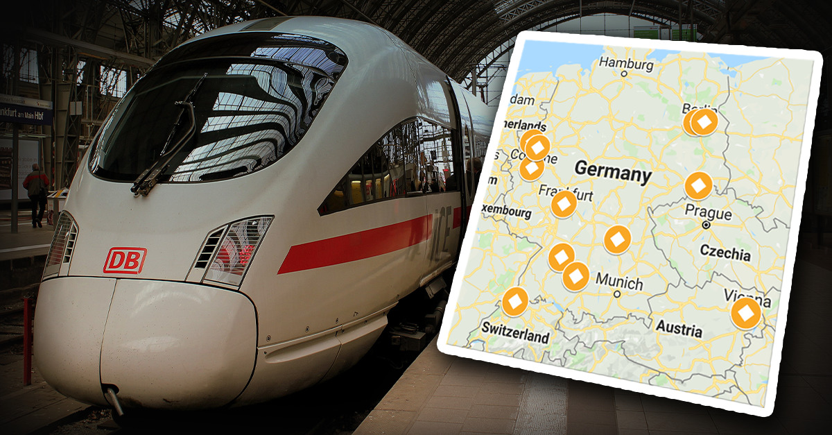 Bahngleis-Schupser kein Einzelfall, Einzelfallkarte