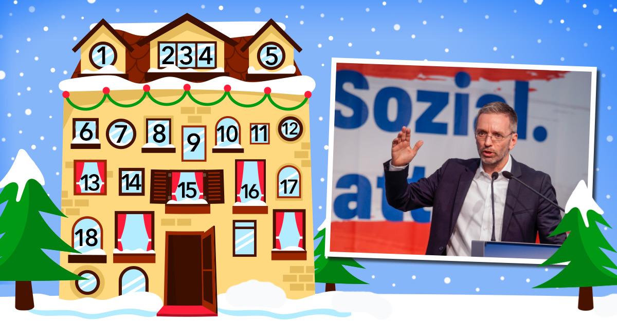 Adventkalender, Tür 18: Regierung mit Kickl sonst starke Opposition