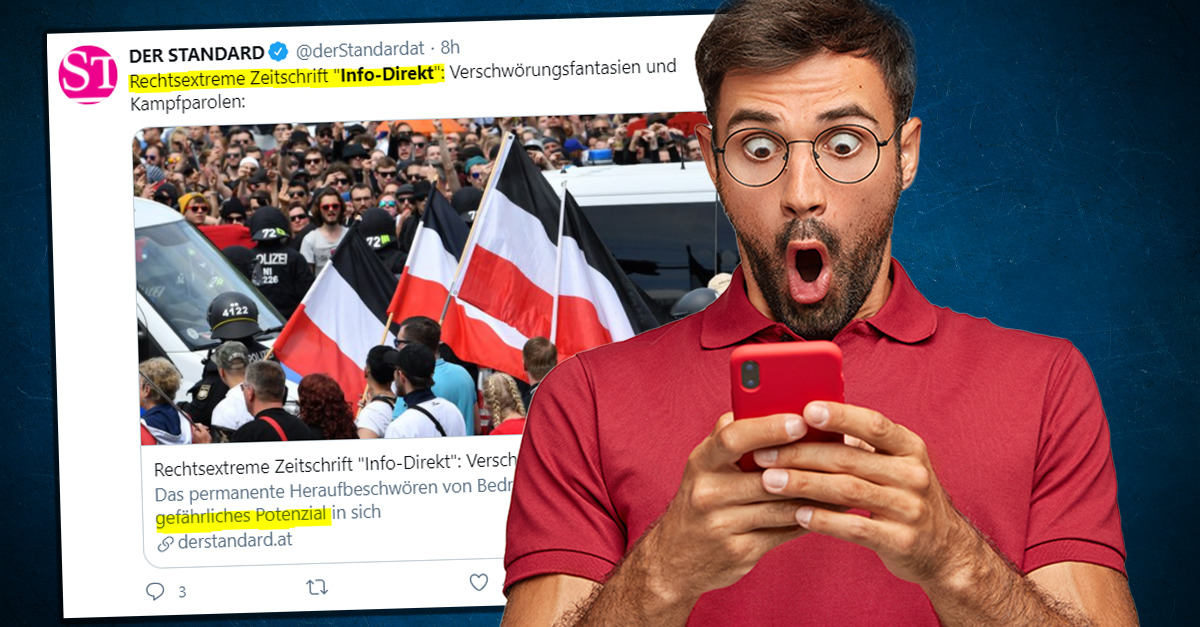 Einfach nur plump: widerliche Hetze gegen Info-DIREKT im "Standard"
