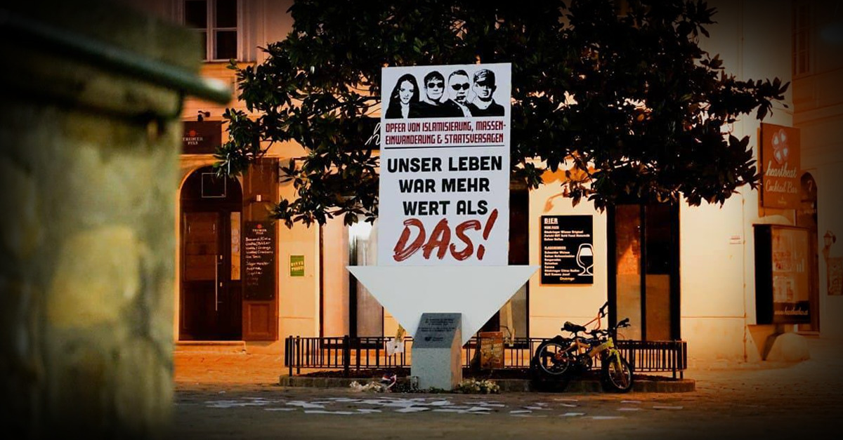 Wiener Terroranschlag: Patrioten werten Schanddenkmal der auf