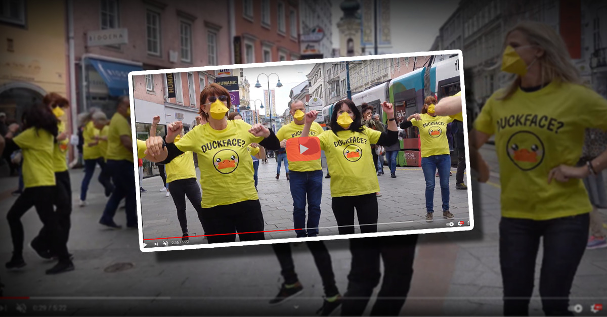 Enten-Flashmob wollte auf unsinniges Maskentragen aufmerksam machen