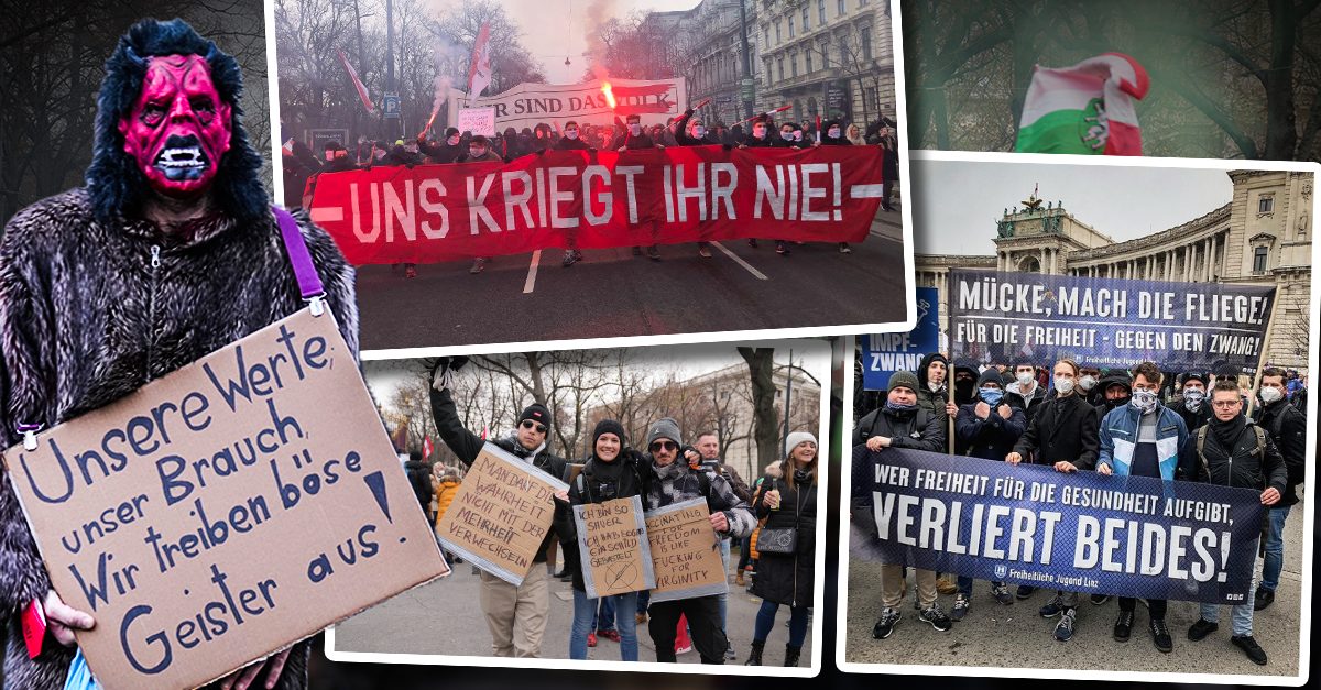 Demo für die Freiheit und gegen den Impfzwang in Wien am 4. Dezember 2021