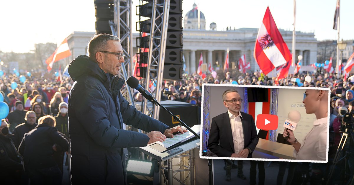 FPÖ-Chef Kickl dankt Demonstranten und ruft zur Wachsamkeit auf