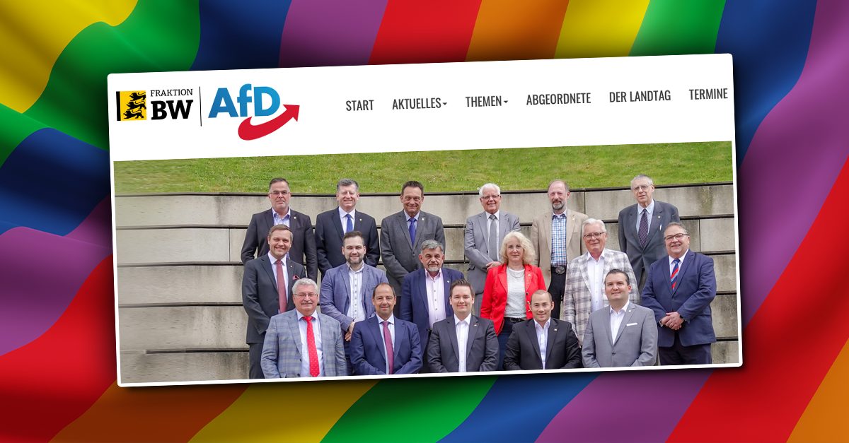 Absurd: AfD-Baden-Württemberg stimmt „LSBTTIQ+"-Irrsinn zu