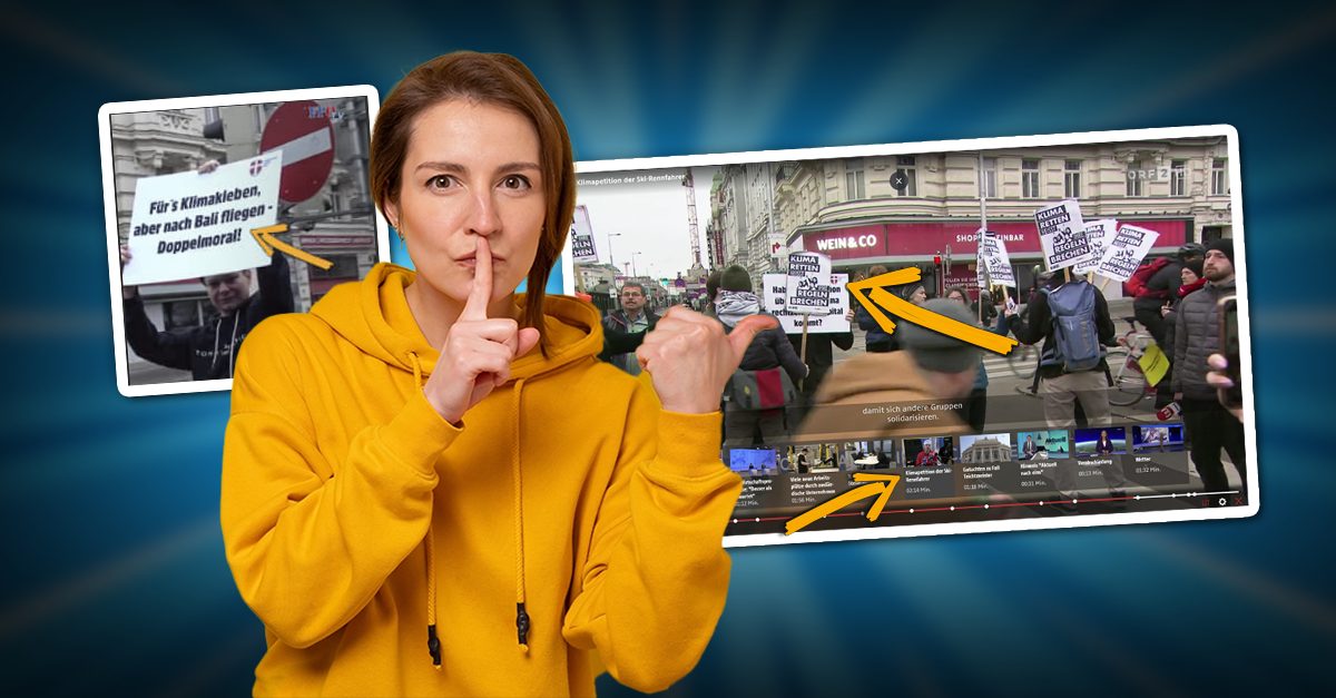 Typisch: ORF verschweigt Gegenprotest zu Klima-Klebern