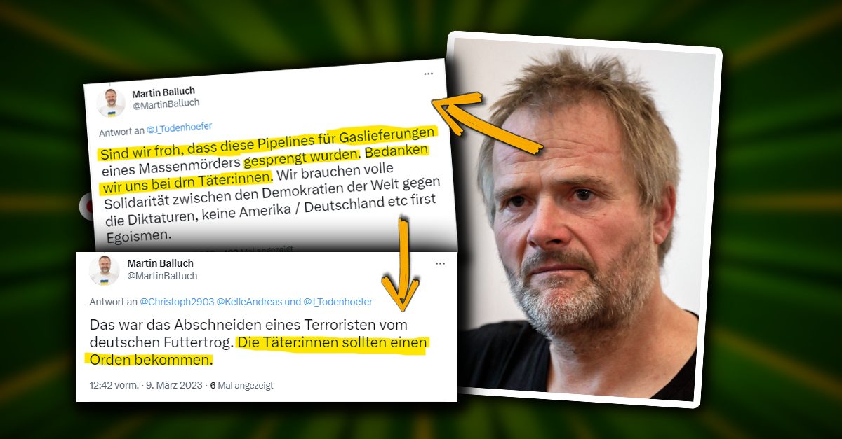 Wahnsinn: Martin Balluch (VGT) bedankt sich bei Nord-Stream-Attentäter