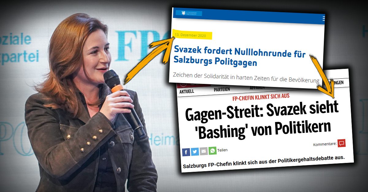 2020 forderte auch Svazek noch eine "Nulllohnrunde für Politgagen"