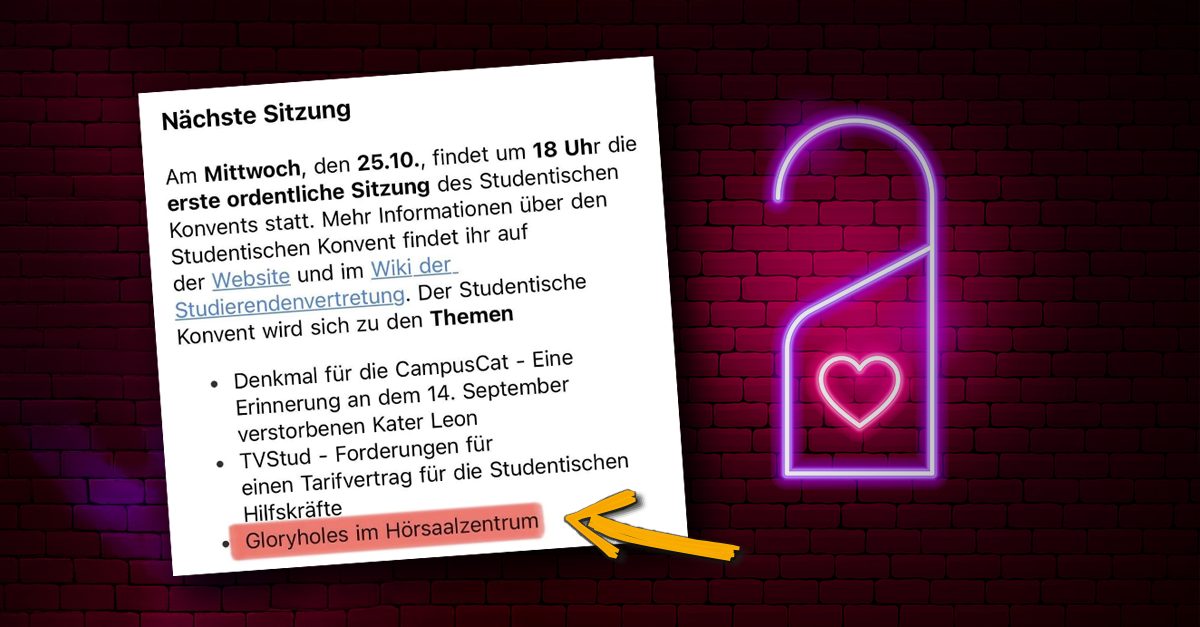 Augsburg: Studentischer Konvent fordert "Gloryholes" im Hörsaal