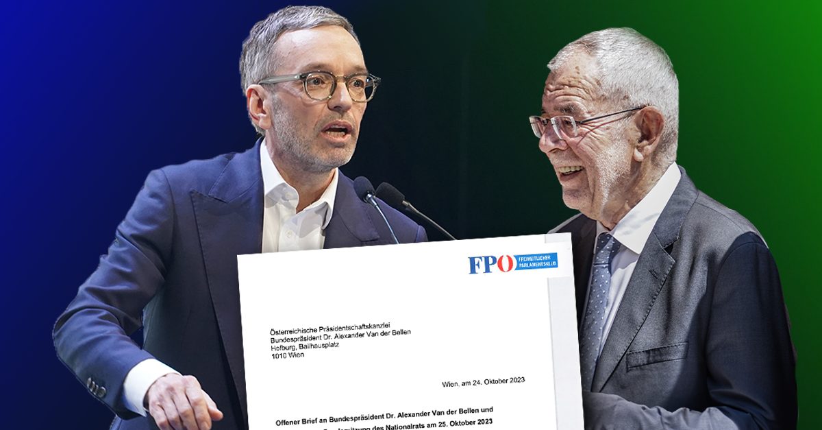 Kickl zu VdB: "Kommen Sie aus Ihrer Blase der selbsternannten Eliten heraus!"
