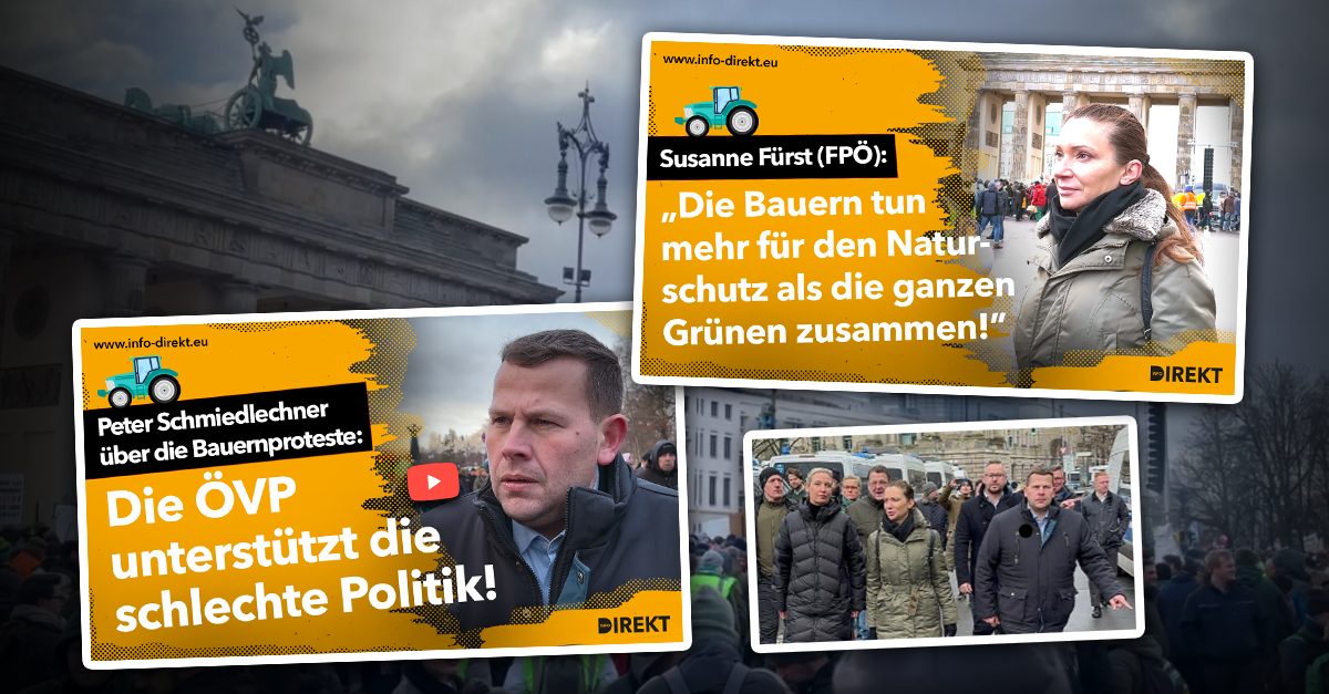 FPÖ unterstützte Bauernproteste in Berlin
