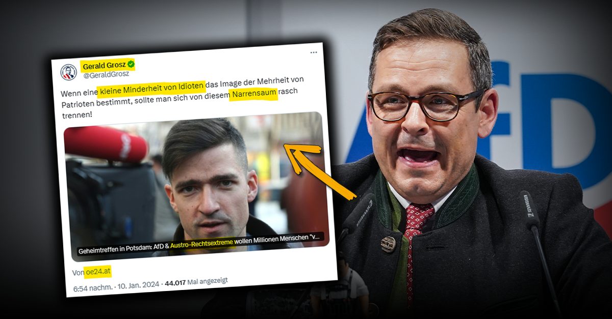 Gerald Grosz geht Correcitv-Märchen auf den Leim