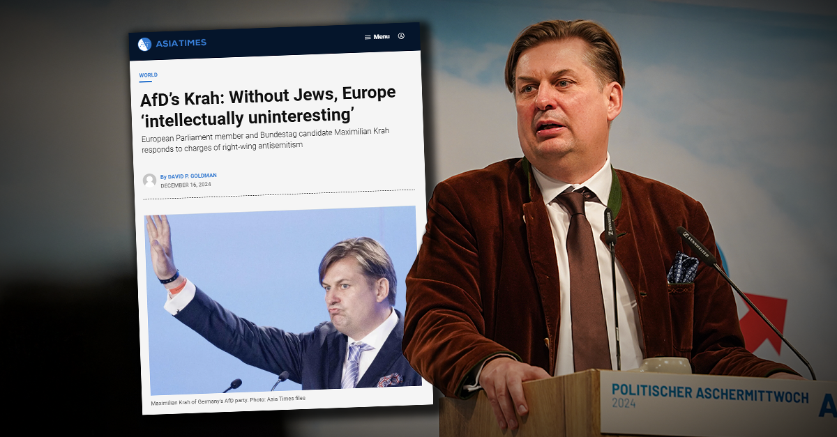 Krah (AfD): "Es gab keine deutsche Kultur ohne jüdischen Beitrag"