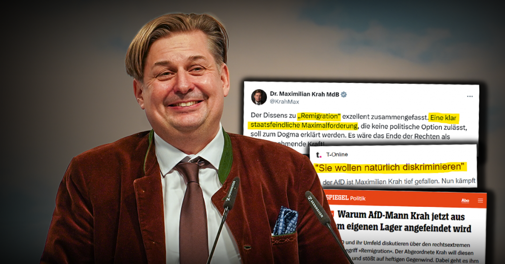 Remigration "staatsfeindlich": Krah liefert VS und Medien Munition