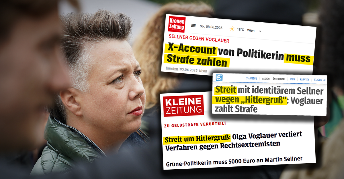 Grüne muss 5.000 Euro an Sellner zahlen - das machen Medien daraus!