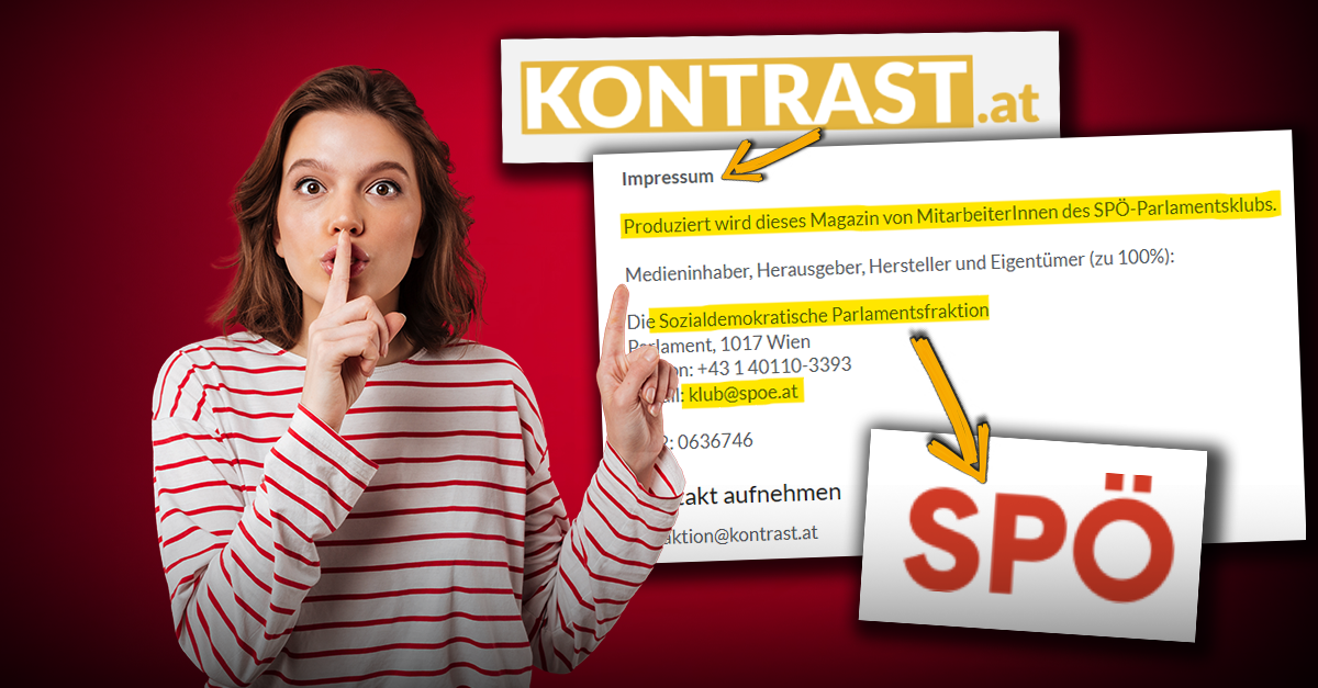 Achtung: Hinter "kontrast.at" steckt der SPÖ-Parlamentsklub!