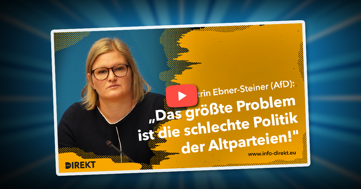 Ebner-Steiner (AfD): "Das größte Problem ist die schlechte Politik der Altparteien!"