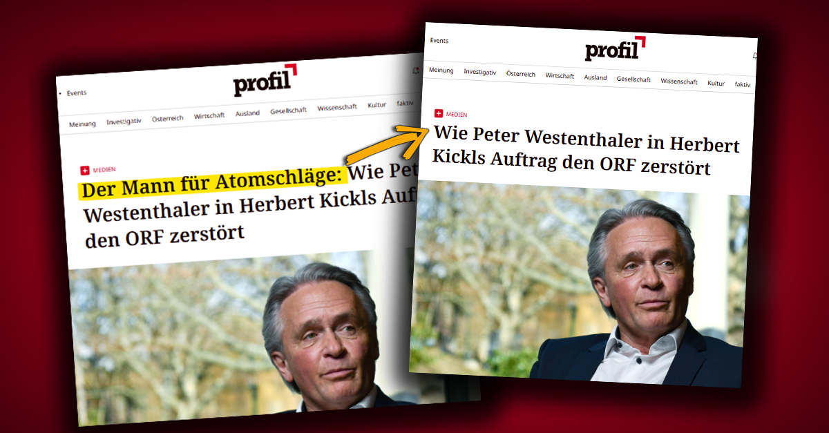 Nach Kritik von Info-DIREKT: Profil ändert Schlagzeile