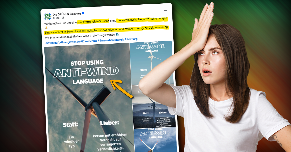 „ANTI-WIND LANGUAGE“: Grüne fordern neue Sprachregelungen!